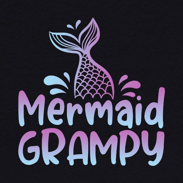 Mermaid Grampy Funny Mermaid Birthday Matching Family by Tun Clothing